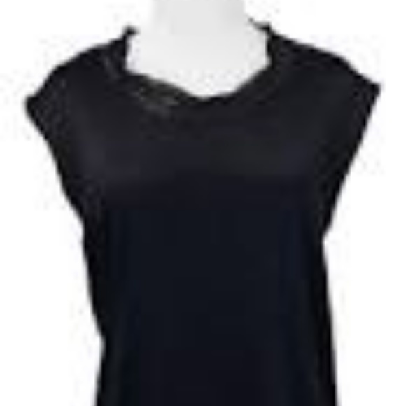 Theory W/Chain Black Silk Shift Dress - Picture 5 of 8